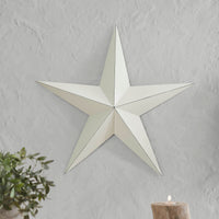 Metal Star Distressed Creme 24x24