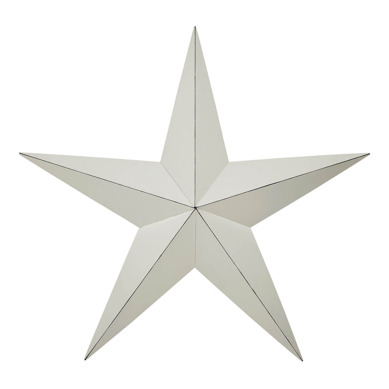 Metal Star Distressed Creme 24x24