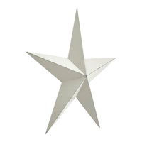 Metal Star Distressed Creme 24x24