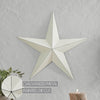 Metal Star Distressed Creme 24x24