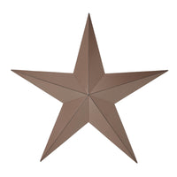 Metal Star Distressed Rust Brown 24x24