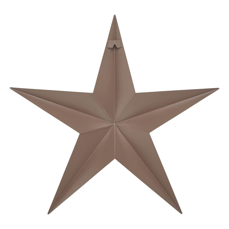 Metal Star Distressed Rust Brown 24x24