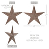 Metal Star Distressed Rust Brown 24x24