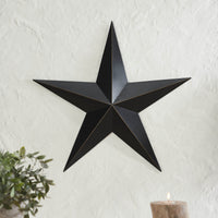 Metal Star Distressed Black 24x24