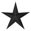 Metal Star Distressed Black 24x24