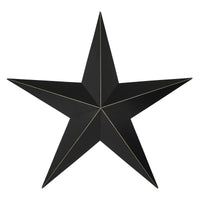 Metal Star Distressed Black 24x24