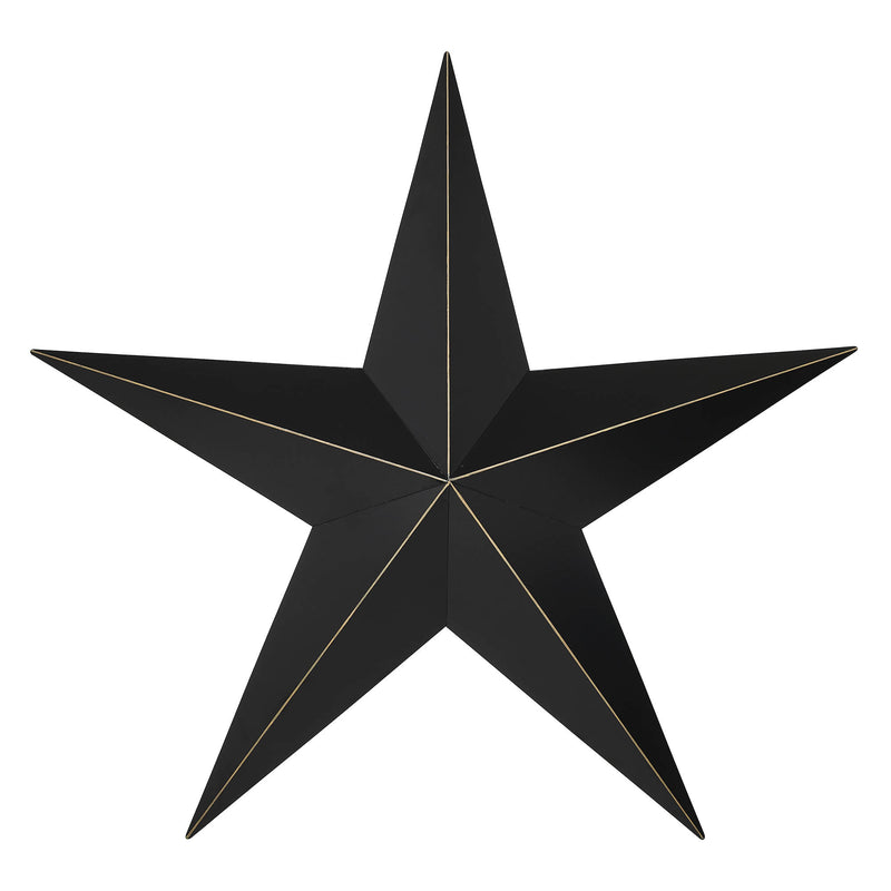 Metal Star Distressed Black 24x24