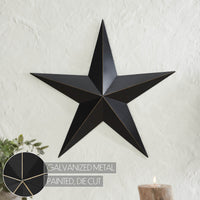 Metal Star Distressed Black 24x24