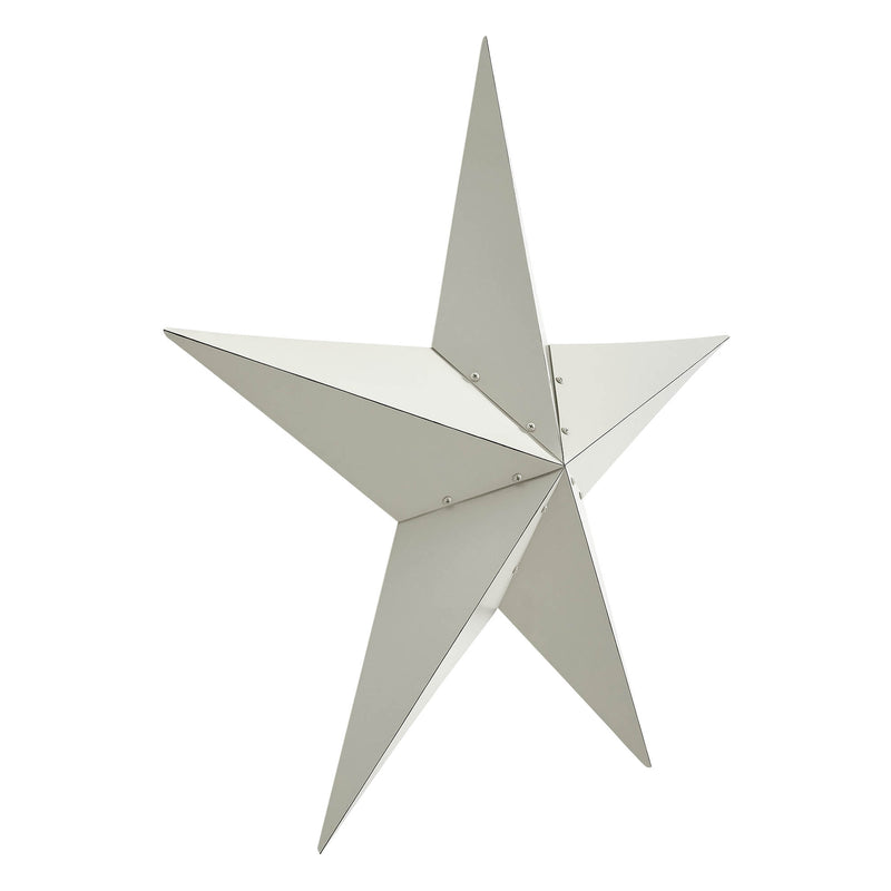 Metal Star Distressed Creme 36x36