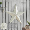 Metal Star Distressed Creme 36x36