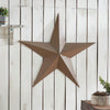 Metal Star Distressed Rust Brown 36x36