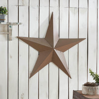 Metal Star Distressed Rust Brown 36x36