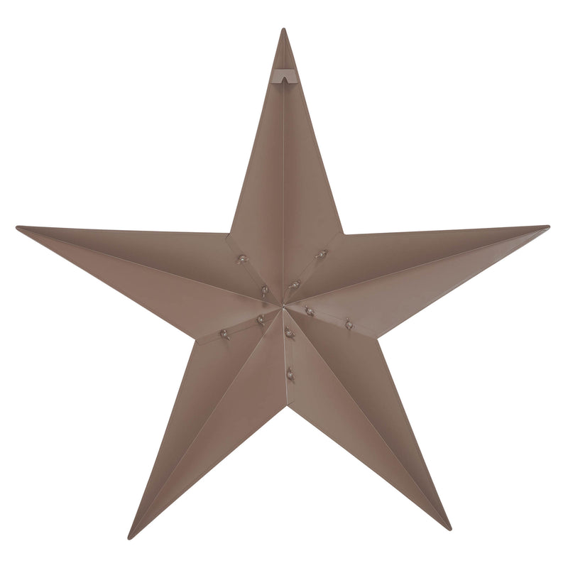 Metal Star Distressed Rust Brown 36x36