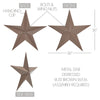 Metal Star Distressed Rust Brown 36x36