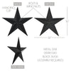 Metal Star Distressed Black 36x36