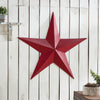 Metal Star Distressed Burgundy 36x36