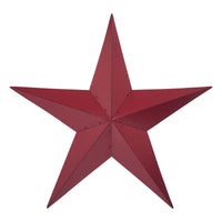 Metal Star Distressed Burgundy 36x36