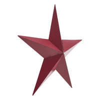 Metal Star Distressed Burgundy 36x36