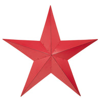 Metal Star Distressed Barn Red 36x36