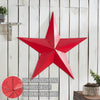 Metal Star Distressed Barn Red 36x36