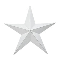 Metal Star Distressed White 36x36