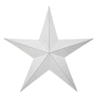 Metal Star Speckled Distressed White 36x36