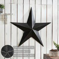 Metal Star Speckled Distressed Black 36x36