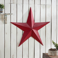 Metal Star Speckled Distressed Burgundy 36x36