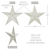 Metal Star Distressed Creme 48x48