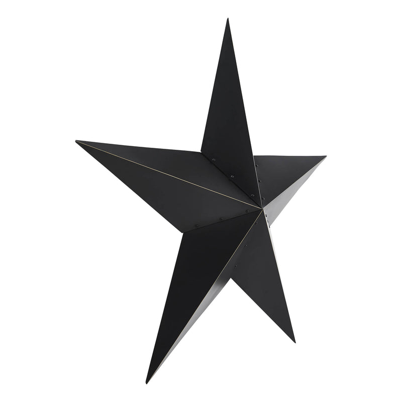 Metal Star Distressed Black 48x48