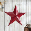 Metal Star Distressed Burgundy 48x48