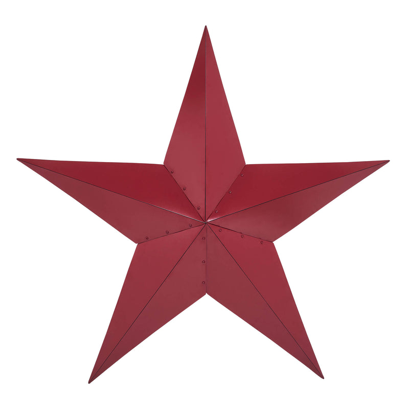 Metal Star Distressed Burgundy 48x48