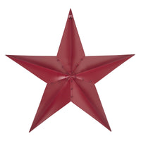 Metal Star Distressed Burgundy 48x48