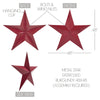 Metal Star Distressed Burgundy 48x48