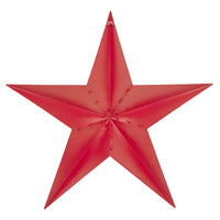 Metal Star Distressed Barn Red 48x48