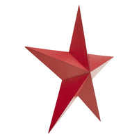 Metal Star Distressed Barn Red 48x48