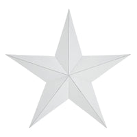 Metal Star Distressed White 48x48