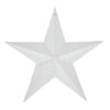 Metal Star Distressed White 48x48