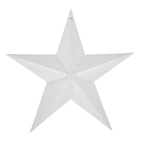 Metal Star Distressed White 48x48