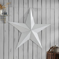 Metal Star Speckled Distressed White 48x48