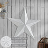 Metal Star Speckled Distressed White 48x48