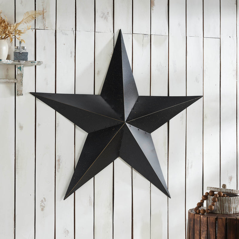 Metal Star Speckled Distressed Black 48x48