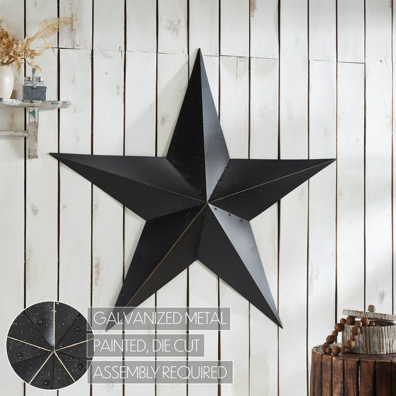 Metal Star Speckled Distressed Black 48x48