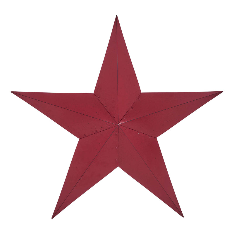 Metal Star Speckled Distressed Burgundy 48x48