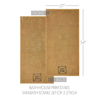 Bath House Prim Stars Tan Bath Towel Set of 2 27x54