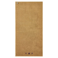 Burgundy Stars Tan Bath Towel Set of 2 27x54