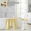 Navy Country Bath Stars Creme Bath Towel Set of 2 27x54