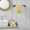 Navy Country Bath Stars Creme Hand Towel Set of 2 16x26