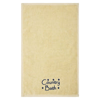 Navy Country Bath Stars Creme Hand Towel Set of 2 16x26