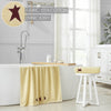 Burgundy Prim Stars Creme Bath Towel Set of 2 27x54